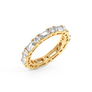 2 ctw Emerald-Round Labgrown Diamond Eternity Band