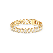 50PTS EACH OVAL BEZEL TENNIS BRACELET