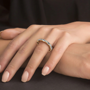 2 ctw Emerald-Round Labgrown Diamond Eternity Band